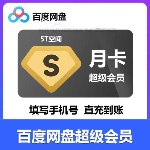 【快充】百度网盘SVIP月卡季卡年卡 商品图0