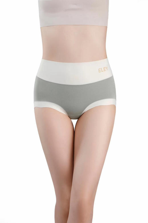 LAPERLA高腰拼接裸感内裤，高档莫代尔真丝混纺布，底档真丝，轻柔、透气、抑菌，一款会呼吸的内裤；包容性好，弹力大，一盒4条装 商品图2