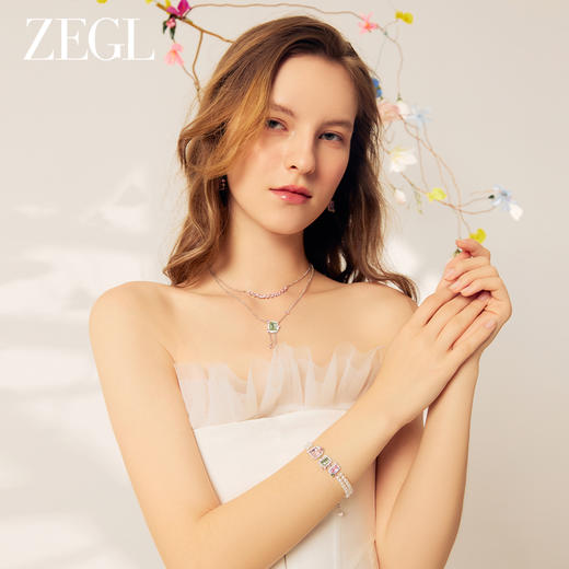 ZEGL设计师春日黎明系列双层叠戴流苏项链女轻奢小众锁骨链配饰品 商品图5