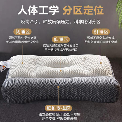 【品牌直发】加倍生活 反牵引枕头助睡眠护颈椎枕修复睡觉专用枕芯反弓富贵包护颈枕 48*74cm 商品图3