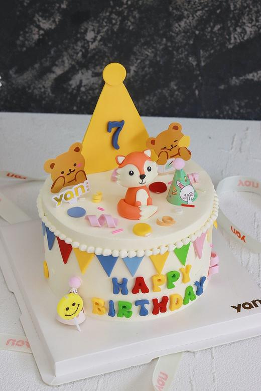 宝宝周岁蛋糕-一只小狐狸（下单时备注几岁） 商品图0