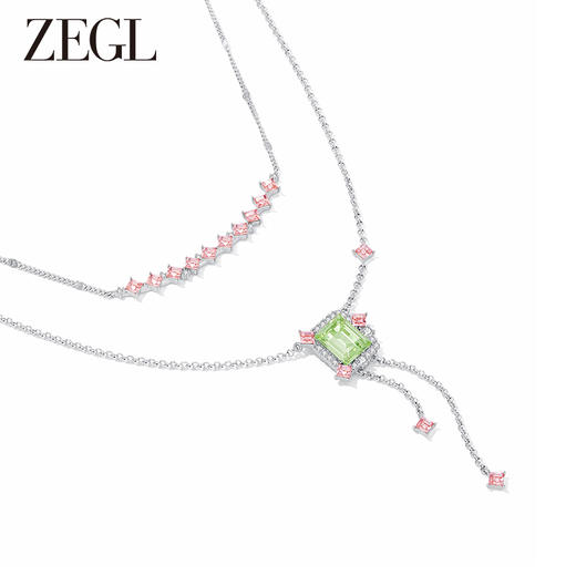ZEGL设计师春日黎明系列双层叠戴流苏项链女轻奢小众锁骨链配饰品 商品图0