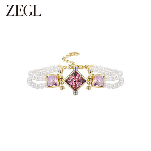 ZEGL设计师春夏缤纷系列复古几何手链女轻奢小众精致人造珍珠手饰 商品图1