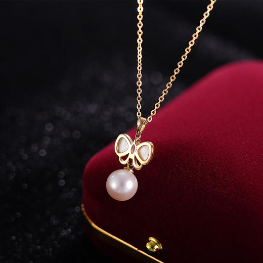 子佩集S925银珍珠吊坠【XXDZ025】蝴蝶结镀金(不含链)2307 商品图2