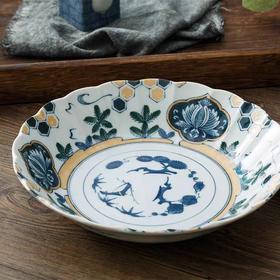 5F石村瓷器9寸深盘