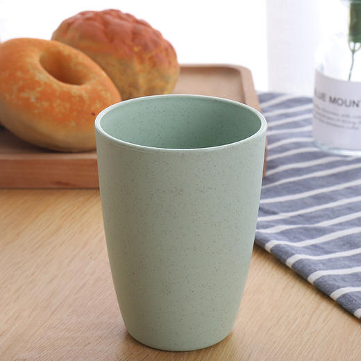 「10只装！9.9元包邮」小麦秸秆漱口杯 居家日用水杯旅行杯儿童刷牙杯情侣牙刷杯洗漱杯餐饮用具 商品图5