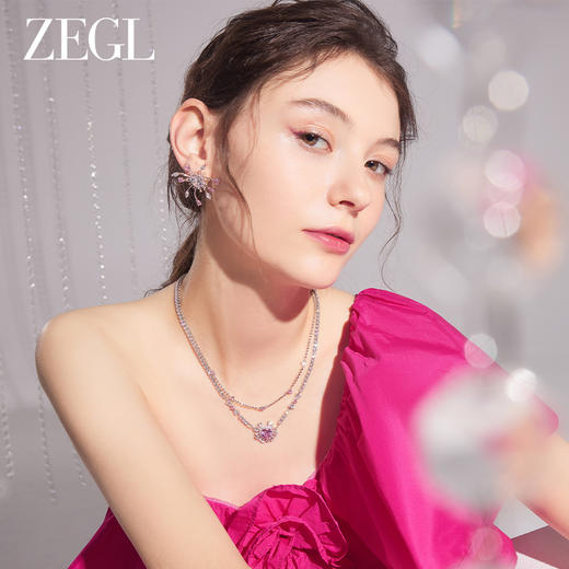 ZEGL设计师甜蜜梦境系列双层叠戴爱心项链女轻奢小众甜美风锁骨链 商品图4