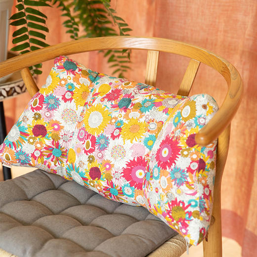 雏菊蝴蝶护腰枕办公室腰枕靠背久坐靠枕软包 商品图1