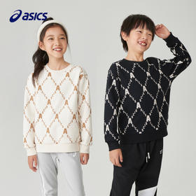 ASICS/亚瑟士童装23年秋季新款男女儿童运动休闲个性长袖卫衣T恤