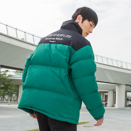 【生活系列  撞色拼接字母印花】赛琪男士羽绒服253795 商品图1