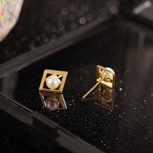 子佩集S925银珍珠耳钉【XXEH078】镀金2307 商品图2