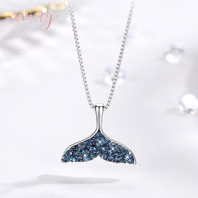 Winy925纯银鱼尾项链送女友闺蜜节日生日礼物