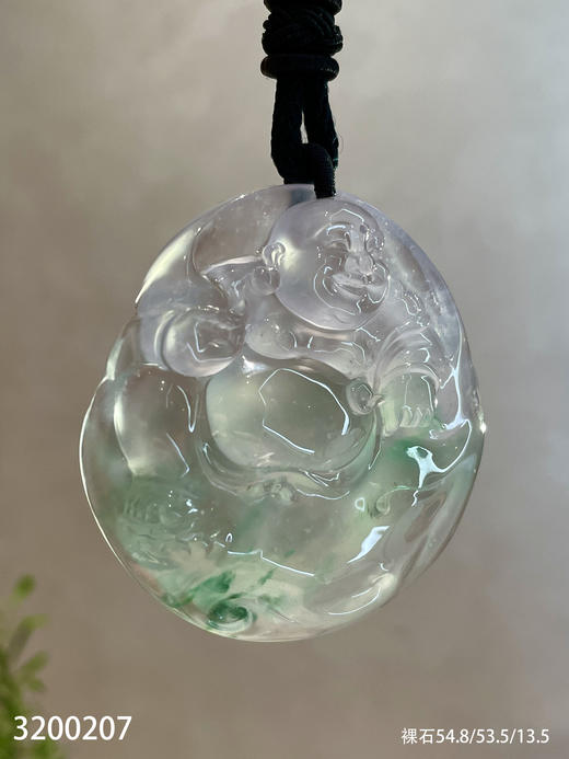 群豪大师之作~玻璃飘翠佛公裸石【3200207】具体价格微信咨询 商品图6