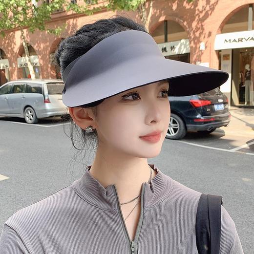 【遮阳显脸小！一体网红鸭舌帽空顶帽】防晒防紫外线，无痕设计，舒适佩戴无压力，透气凉爽百搭不腻，夏季款冰丝太阳帽大檐遮阳帽无痕护眼角口罩 商品图3