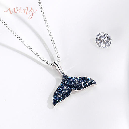 Winy925纯银鱼尾项链送女友闺蜜节日生日礼物 商品图2