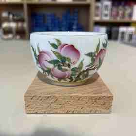 B-SSFH-5003 素手繁花 手彩寿桃杯