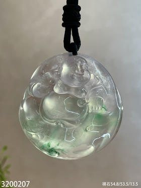 群豪大师之作~玻璃飘翠佛公裸石【3200207】具体价格微信咨询