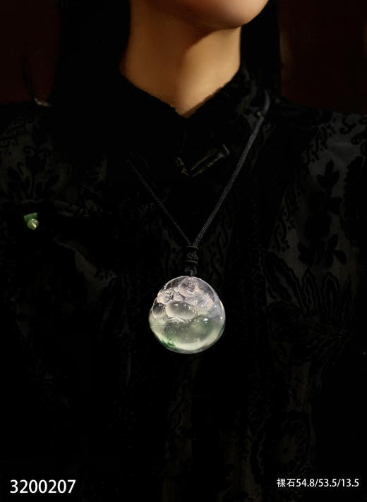 群豪大师之作~玻璃飘翠佛公裸石【3200207】具体价格微信咨询 商品图4