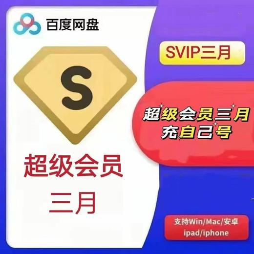 【快充】百度网盘SVIP月卡季卡年卡 商品图1