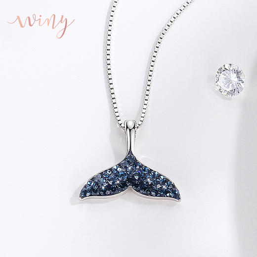 Winy925纯银鱼尾项链送女友闺蜜节日生日礼物 商品图3