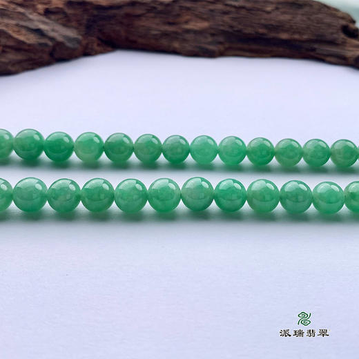 派瑞翡翠 翡翠珠链 糯种 满绿 商品图3