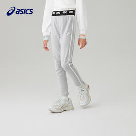 ASICS/亚瑟士童装2023年秋季新款女童运动休闲侧面印条针织长裤
