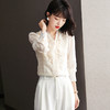 KQL-638T6615秋雪纺衬衫女装新款潮长袖上衣设计感系带小众衬衣 商品缩略图4