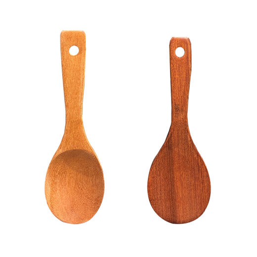 可人加厚饭铲|乌檀木圆饭勺 商品图5