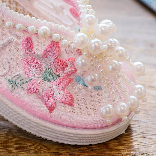 女童绣花鞋，夏季网纱布鞋T-04 商品图3