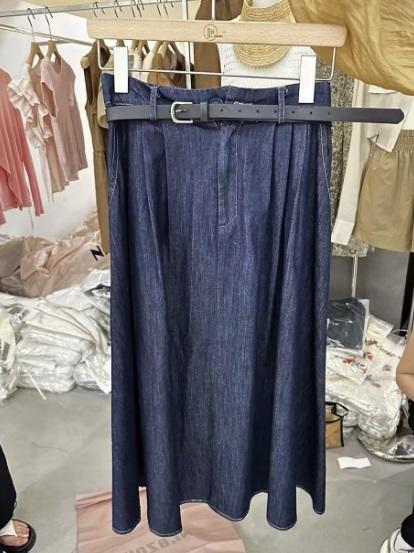 【门店同款】2023年秋季配腰带牛仔半裙 153896856 商品图0