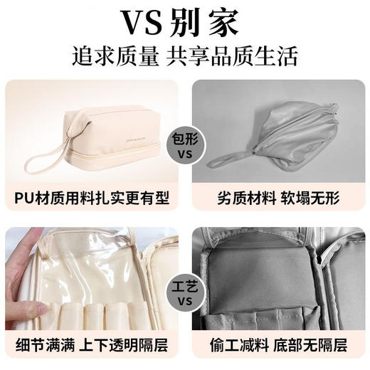 云朵双层化妆包2023新款大容量巨能装女便携式化妆品收纳盒袋外出 商品图9