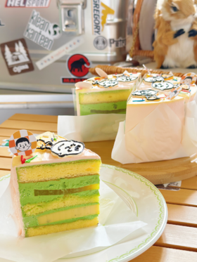 抹茶伯爵柚子切块