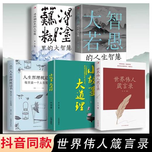 全套5册世界伟人箴言录正版书籍人生哲理枕边书大智若愚难得糊涂的人生大智慧小故事大道理 人生哲学心灵净化励志书籍为人处世智慧 商品图0