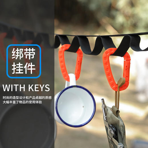 【2只装】ITW轻量中型战术户外登山扣 登山包外挂塑钢快挂钩钥匙扣D型扣 商品图2