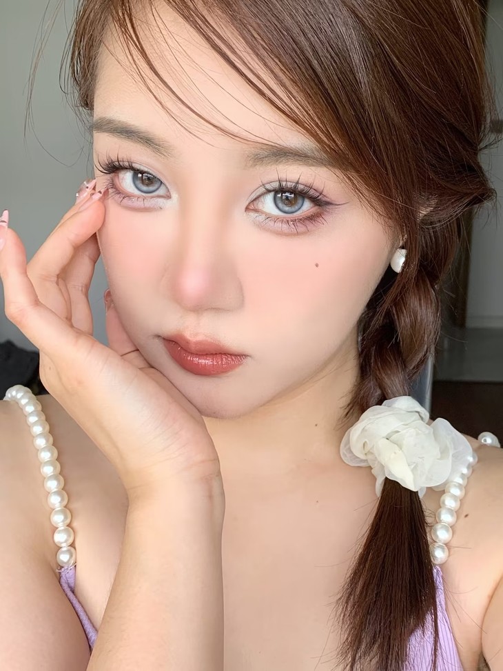 MIMIPARK美瞳 半年抛隐形眼镜 巴斯克冰蓝 14.2mm 1副/2片 左右度数可不同-VVCON美瞳商城20