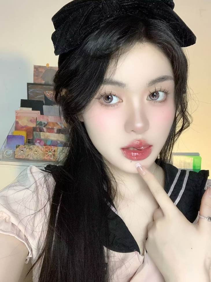 MIMIPARK美瞳 半年抛隐形眼镜 巴斯克玫瑰 14.2mm 1副/2片 左右度数可不同-VVCON美瞳商城20