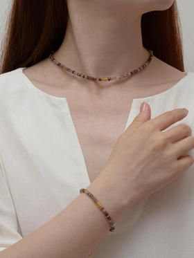 CAPSULE | mini Wild Bracelet Spinel [ 紫红尖晶石迷你原石手链 ]