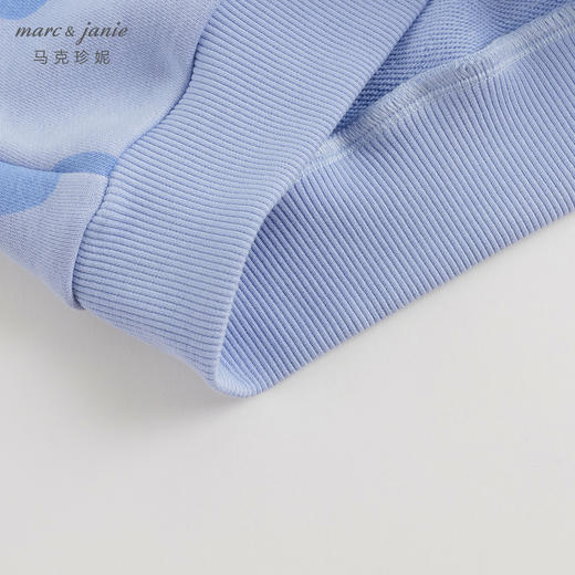 马克珍妮宝宝秋装新款 女童大翻领绣花满印卫衣 儿童上衣231592 商品图5