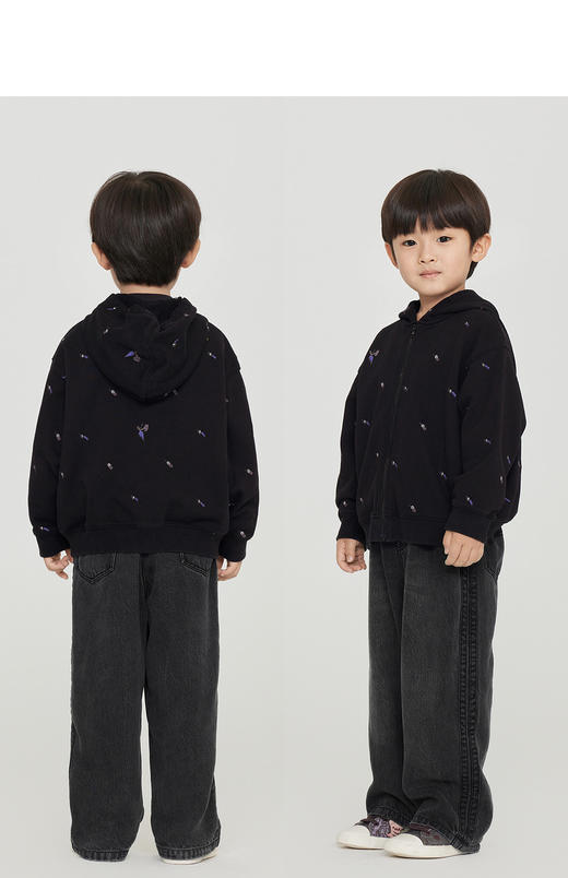 jnby   23年秋款  百搭开襟连帽卫衣  1N8411870 商品图7