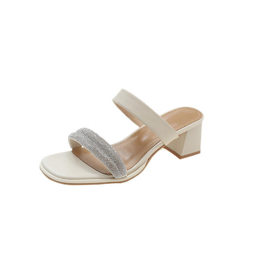 头层牛皮高跟凉拖鞋外穿时装水钻女鞋MB3331 商品图5