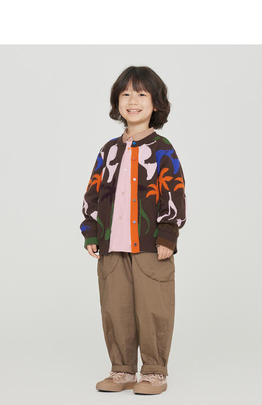 jnby  23年秋款  印花短款开襟针织衫 1N8312020 商品图4