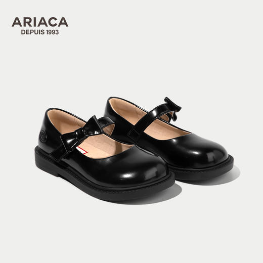 ARIACA艾芮苏女童黑色皮鞋软底儿童单鞋 商品图0