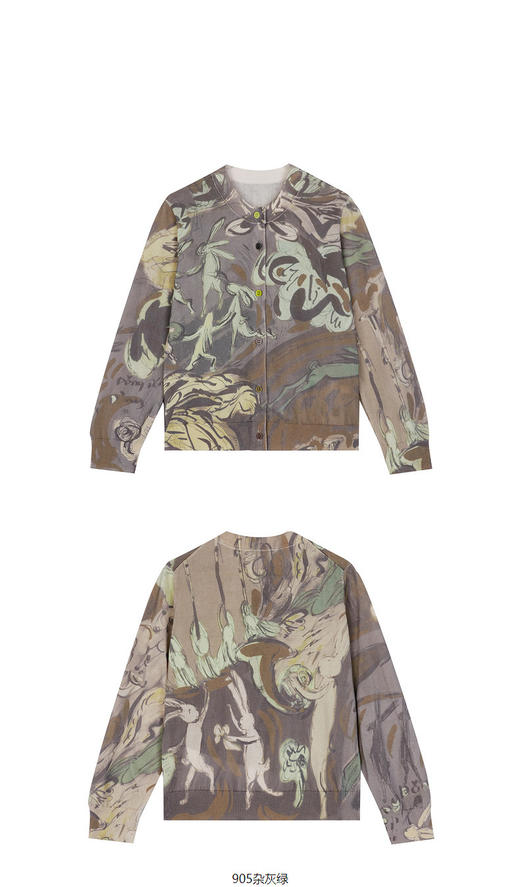 jnby  23年秋款  长袖亲肤短款开襟针织衫  1N8311560 商品图9