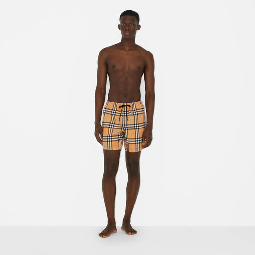 BURBERRY 巴宝莉 男士格纹抽绳式游泳裤 格子 8070767 B6234 商品图1