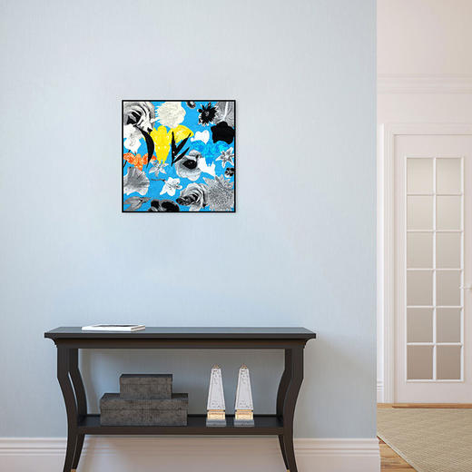 稀奇艺术原创波谱客厅玄关卡通挂画简约现代金属框墙面装饰画 商品图1