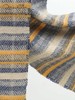 西藏手工氆氇羊绒彩条撞色围巾 SJF95P551A 商品缩略图1