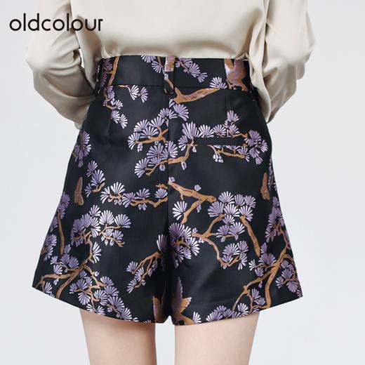 oldcolour2022秋商场同款中国风休闲宽松百搭阔腿短裤O31071133 商品图3