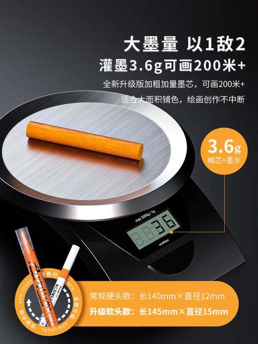 【广博】软头丙烯马克笔不透色笔芯60色小学生儿童幼儿园无毒可水洗水彩笔美术专用彩色24速干防水炳漆颜料画笔 商品图2