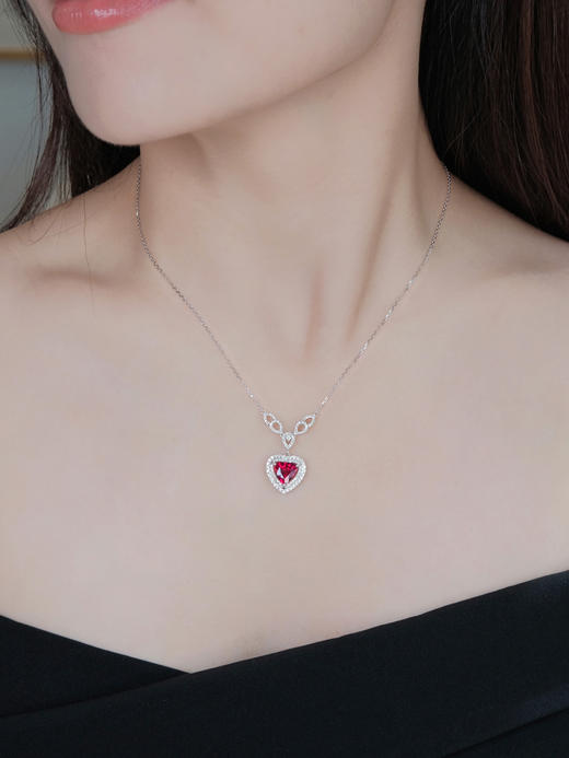 18k金巴西碧玺爱心项链1.9ct 商品图1