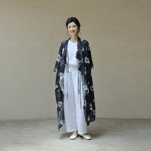 绽放503朵【黑白灰系列·西西里】高端进口砂洗亚麻休闲西装裤 商品图2